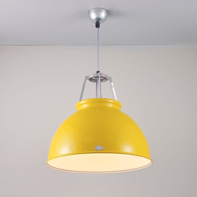 Original BTC Titan Size 3 Pendant, Yellow with White Interior – from Amos Lighting + Home