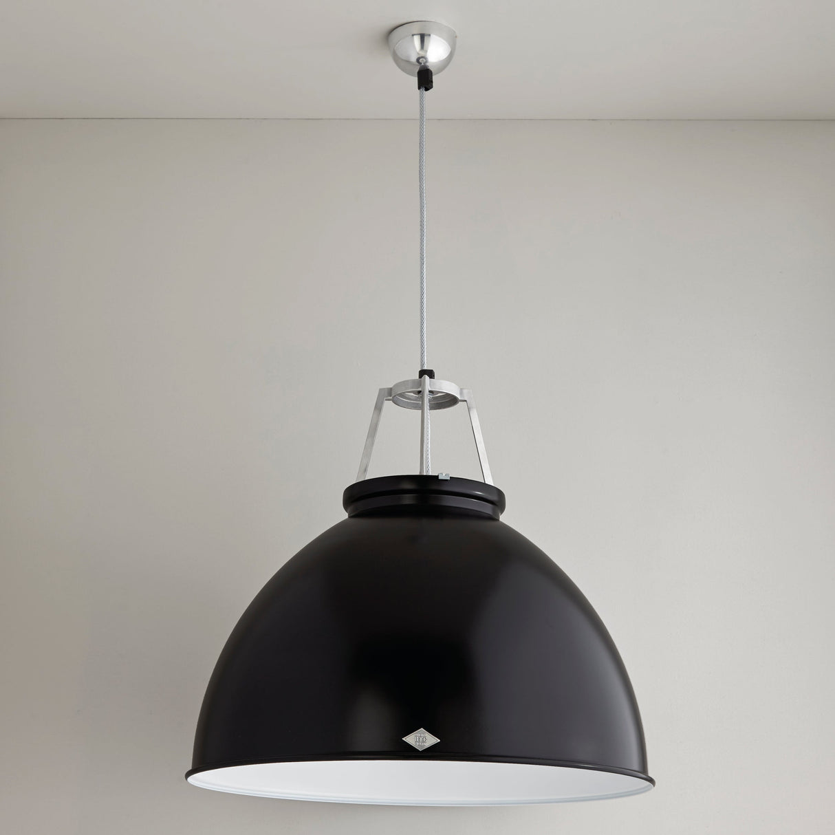 Original BTC Titan Size 5 Pendant, Black with White Interior – from Amos Lighting + Home