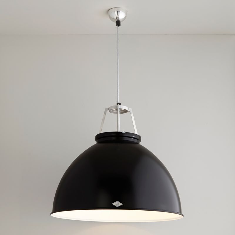 Original BTC Titan Size 5 Pendant, Black with White Interior – from Amos Lighting + Home
