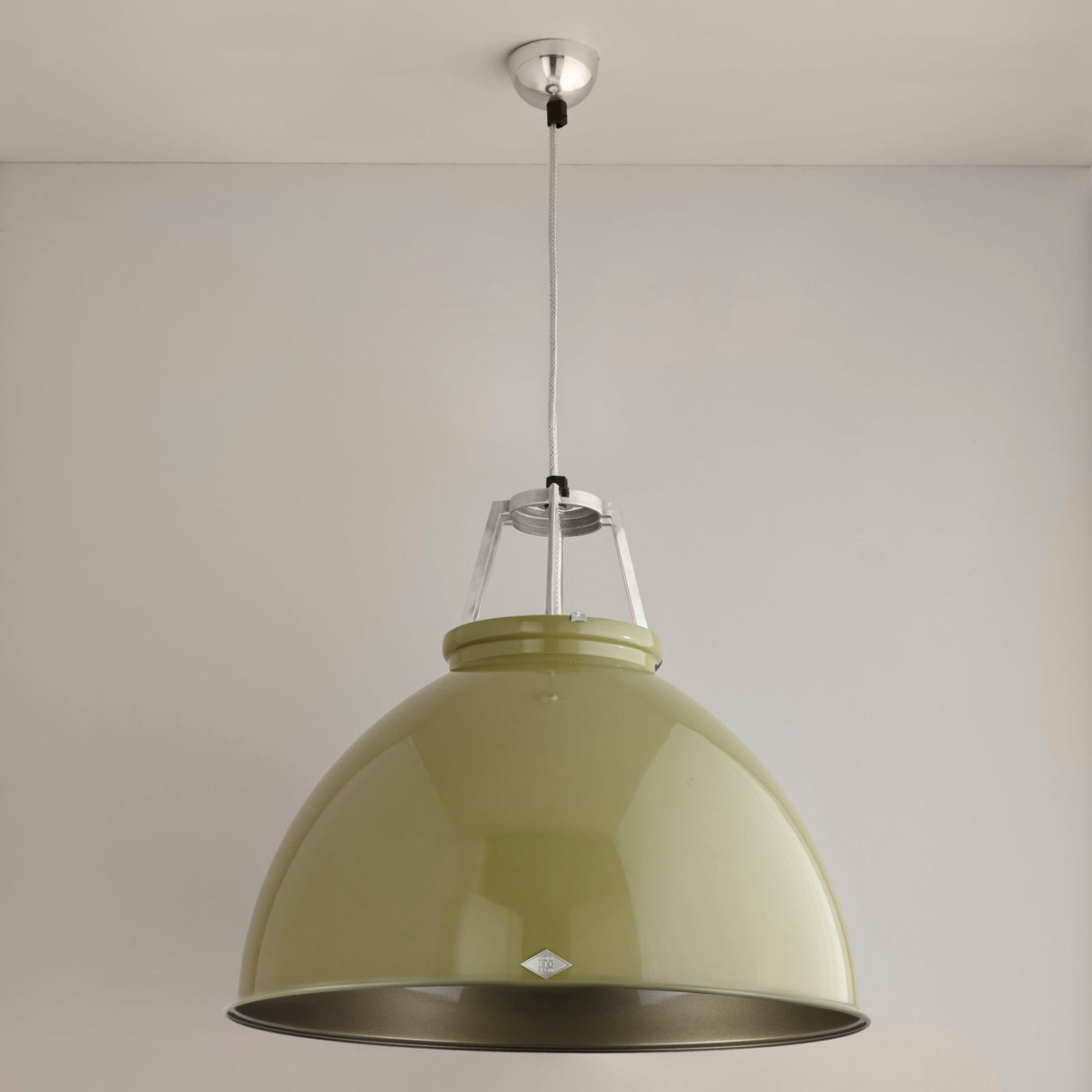 Original BTC Titan Size 5 Pendant, Olive Green with Bronze Interior – from Amos Lighting + Home