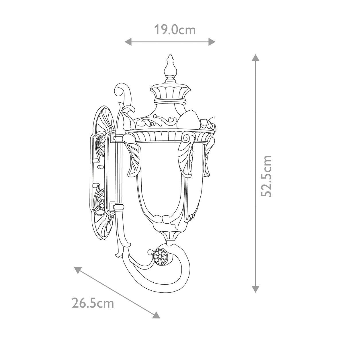 Elstead Philadelphia 1 Light Medium Wall Lantern
