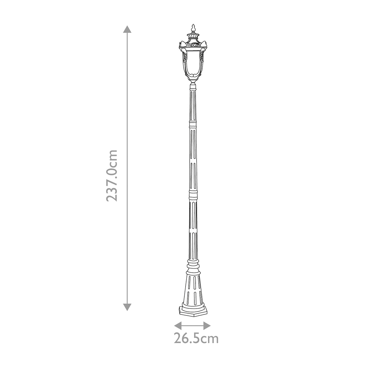Elstead Philadelphia 3 Light Large Lamp Post