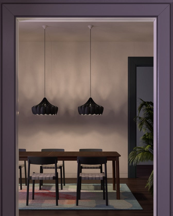 Pilke Pioni Large Pendant Black – from Amos Lighting + Home
