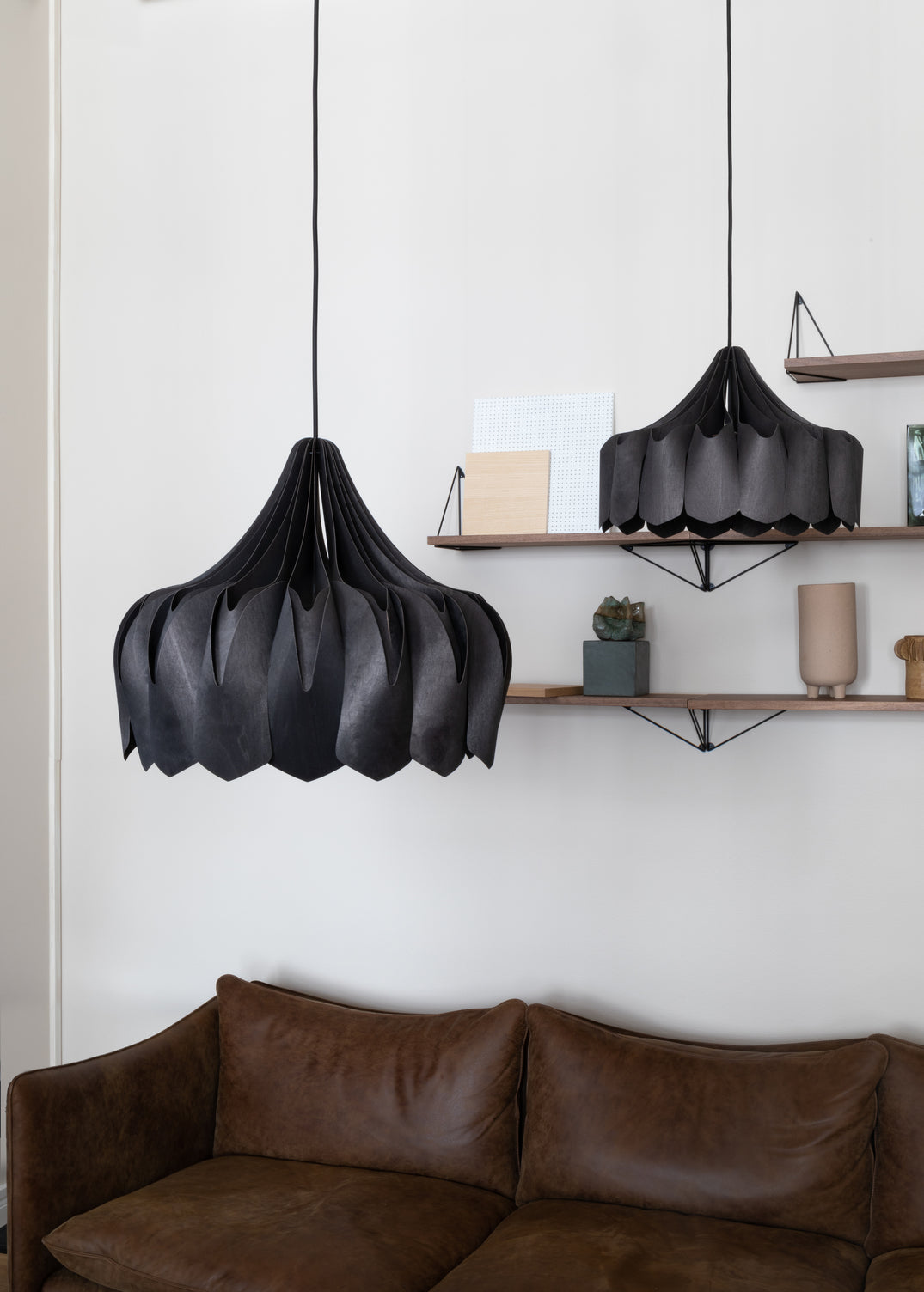 Pilke Pioni Small Pendant Black – from Amos Lighting + Home