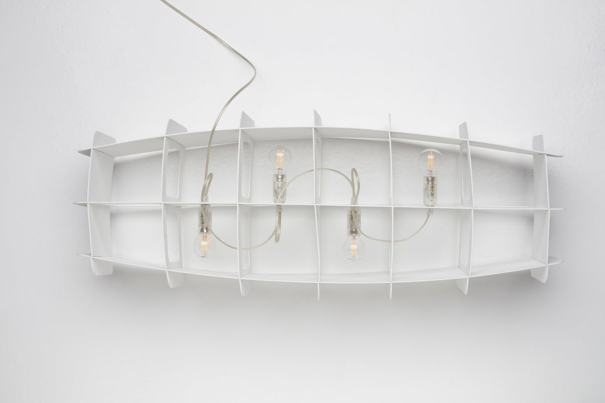 Pilke Ristikko 95 Bar Pendant White – from Amos Lighting + Home