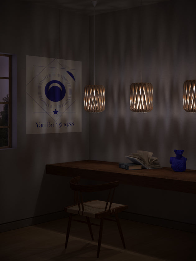 Pilke Signature 18 Pendant Birch – from Amos Lighting + Home