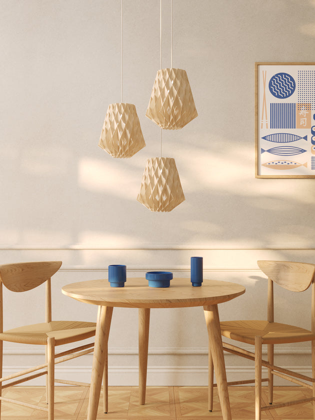 Pilke Signature 28 Pendant Birch – from Amos Lighting + Home