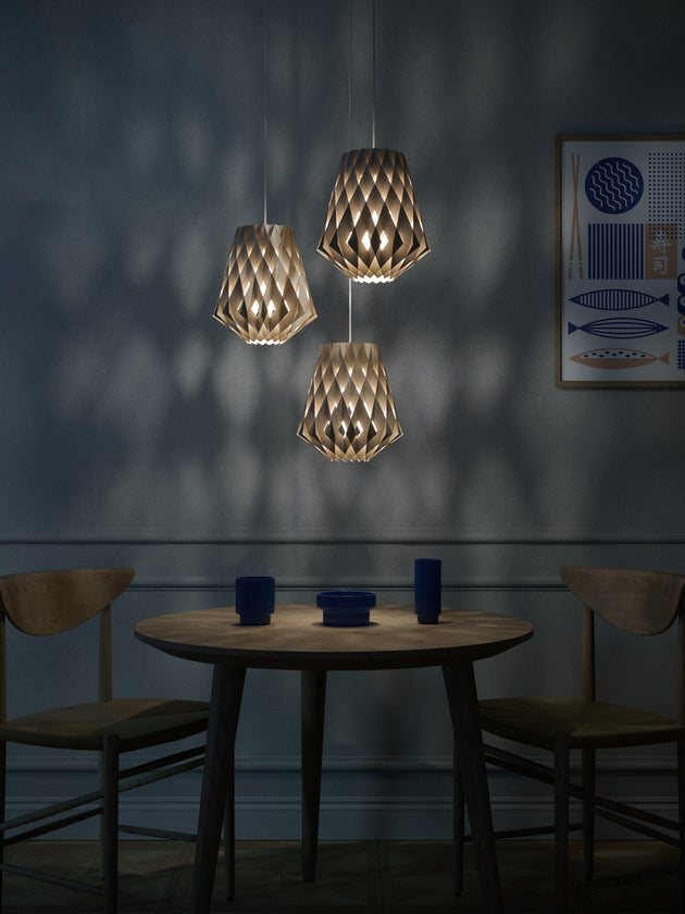 Pilke Signature 28 Pendant Birch – from Amos Lighting + Home