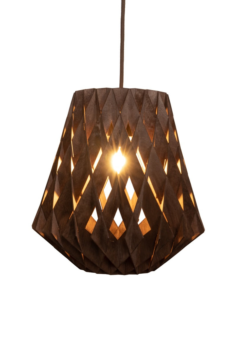 Pilke Signature 28 Pendant Walnut – from Amos Lighting + Home