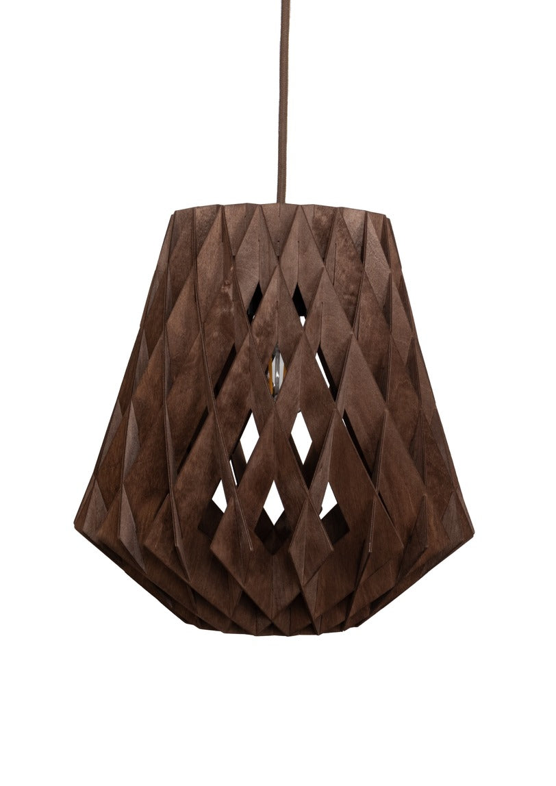 Pilke Signature 28 Pendant Walnut – from Amos Lighting + Home