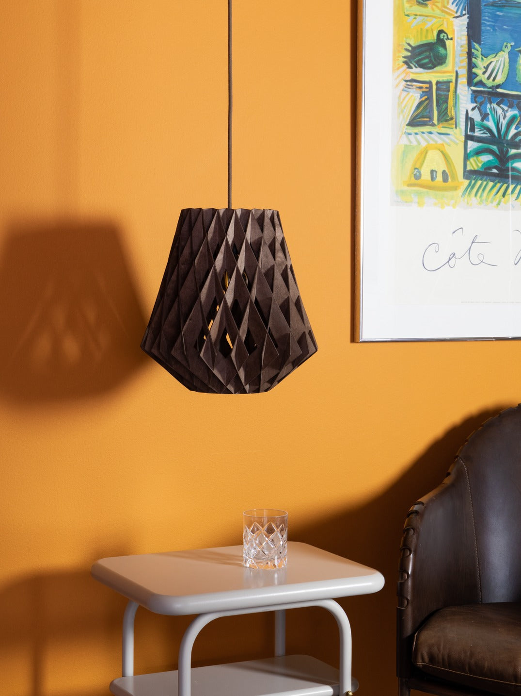 Pilke Signature 28 Pendant Walnut – from Amos Lighting + Home