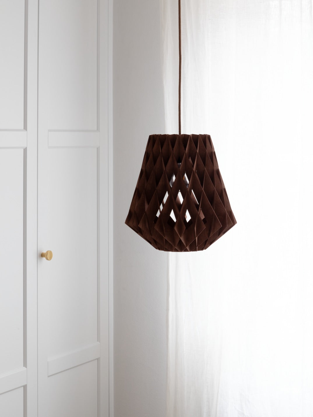 Pilke Signature 28 Pendant Walnut – from Amos Lighting + Home
