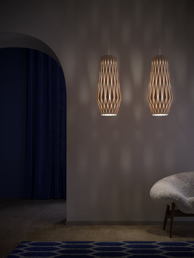 Pilke Signature 30/70 Pendant Birch – from Amos Lighting + Home