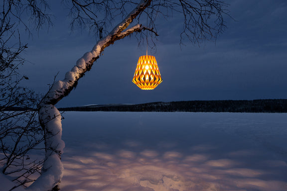 Pilke Signature 36 Pendant Birch – from Amos Lighting + Home