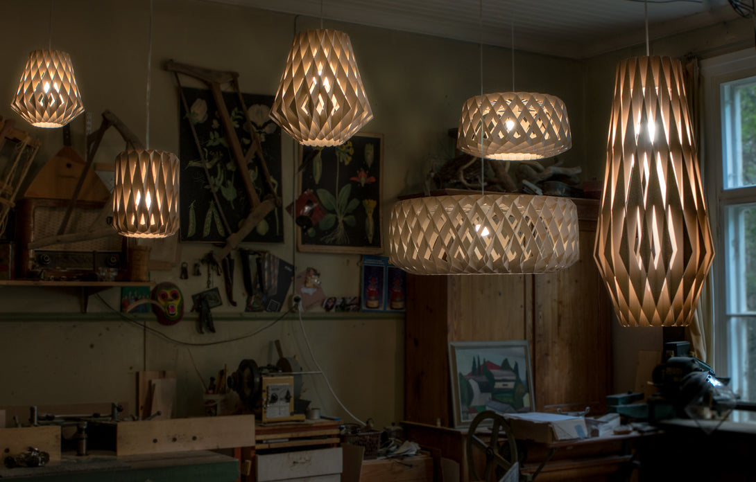 Pilke Signature 60 Pendant Birch – from Amos Lighting + Home