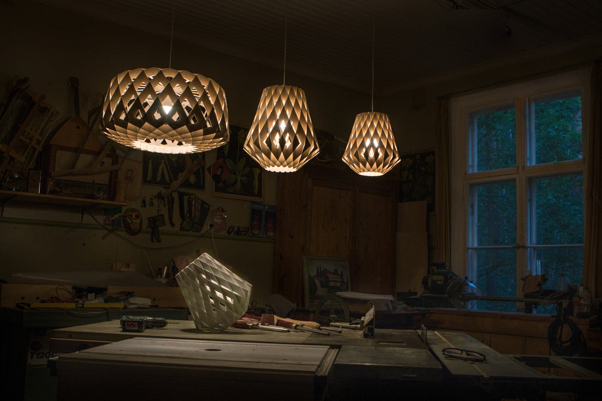 Pilke Signature 60 Pendant Birch – from Amos Lighting + Home