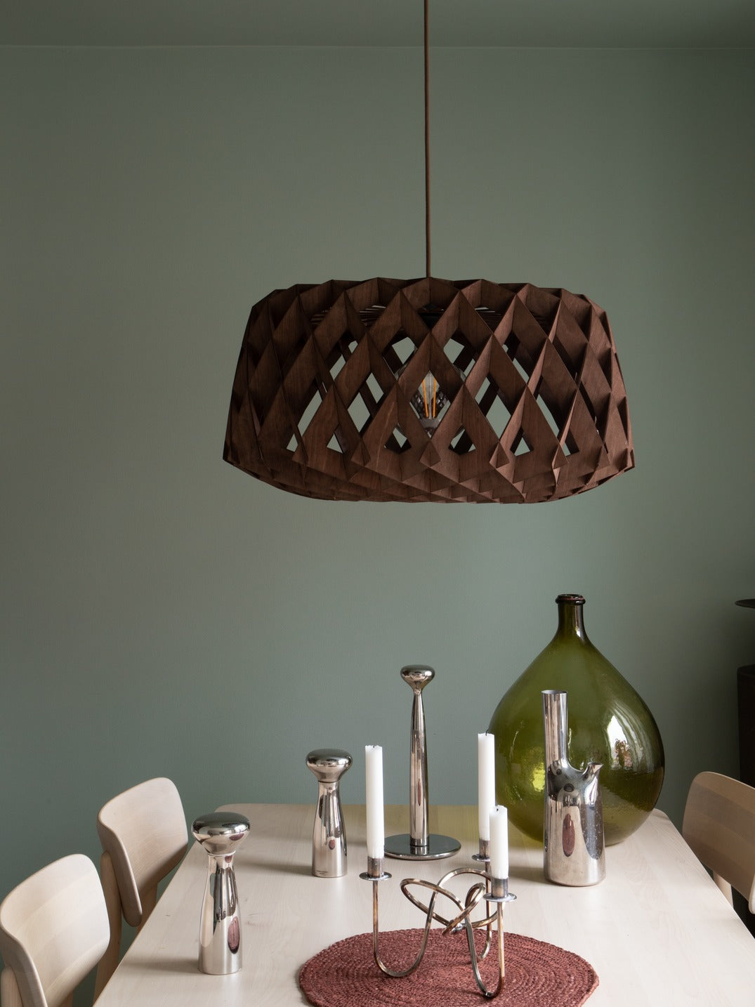 Pilke Signature 60 Pendant Walnut – from Amos Lighting + Home