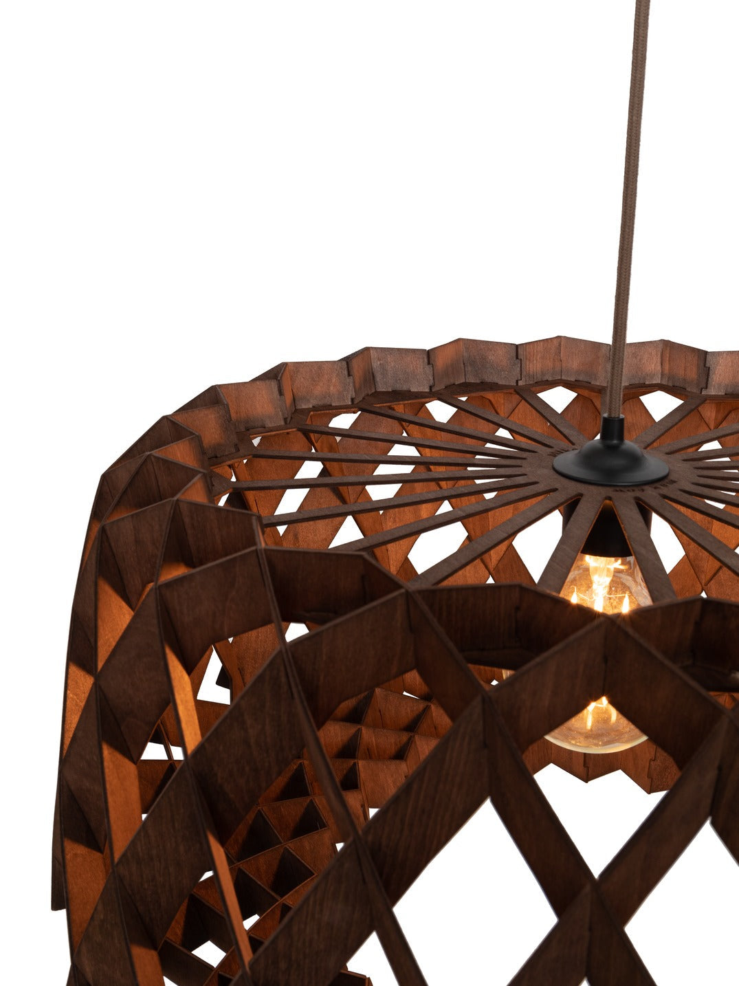 Pilke Signature 60 Pendant Walnut – from Amos Lighting + Home