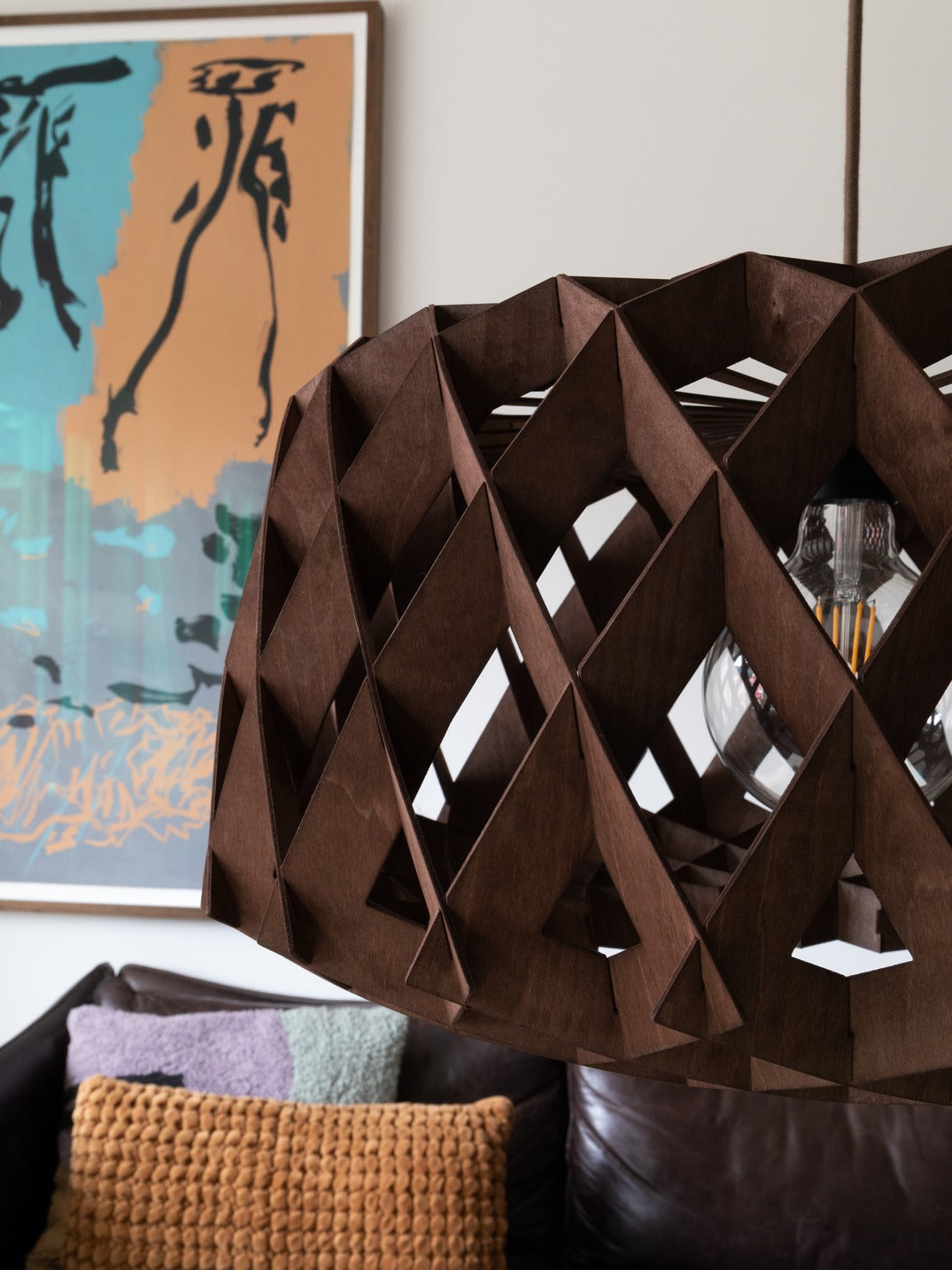 Pilke Signature 60 Pendant Walnut – from Amos Lighting + Home