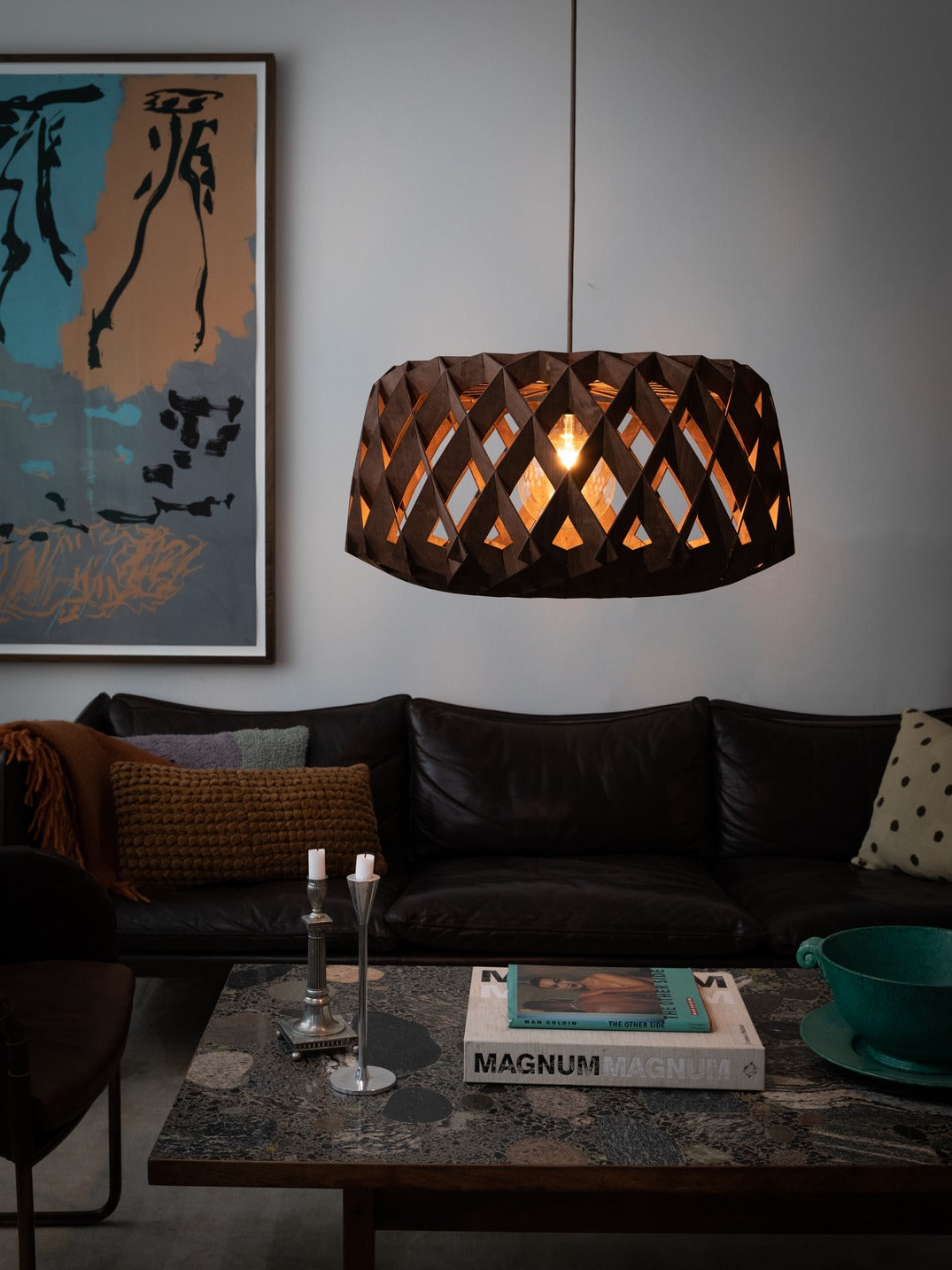 Pilke Signature 60 Pendant Walnut – from Amos Lighting + Home