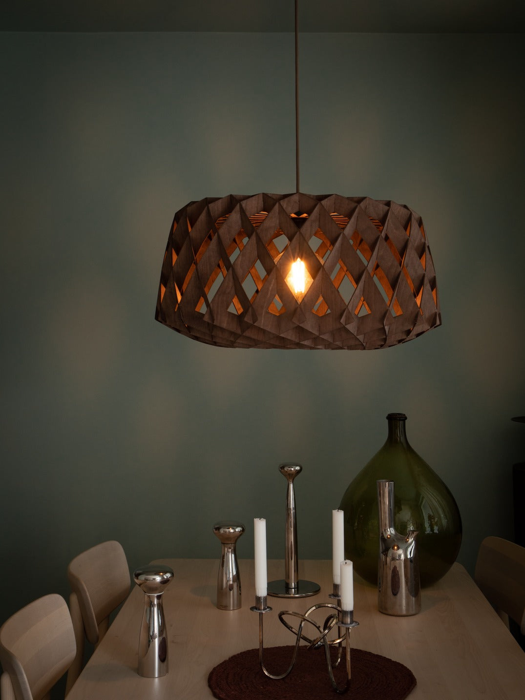 Pilke Signature 60 Pendant Walnut – from Amos Lighting + Home