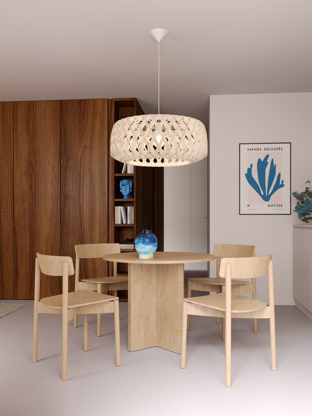 Pilke Signature 80 Pendant Birch – from Amos Lighting + Home