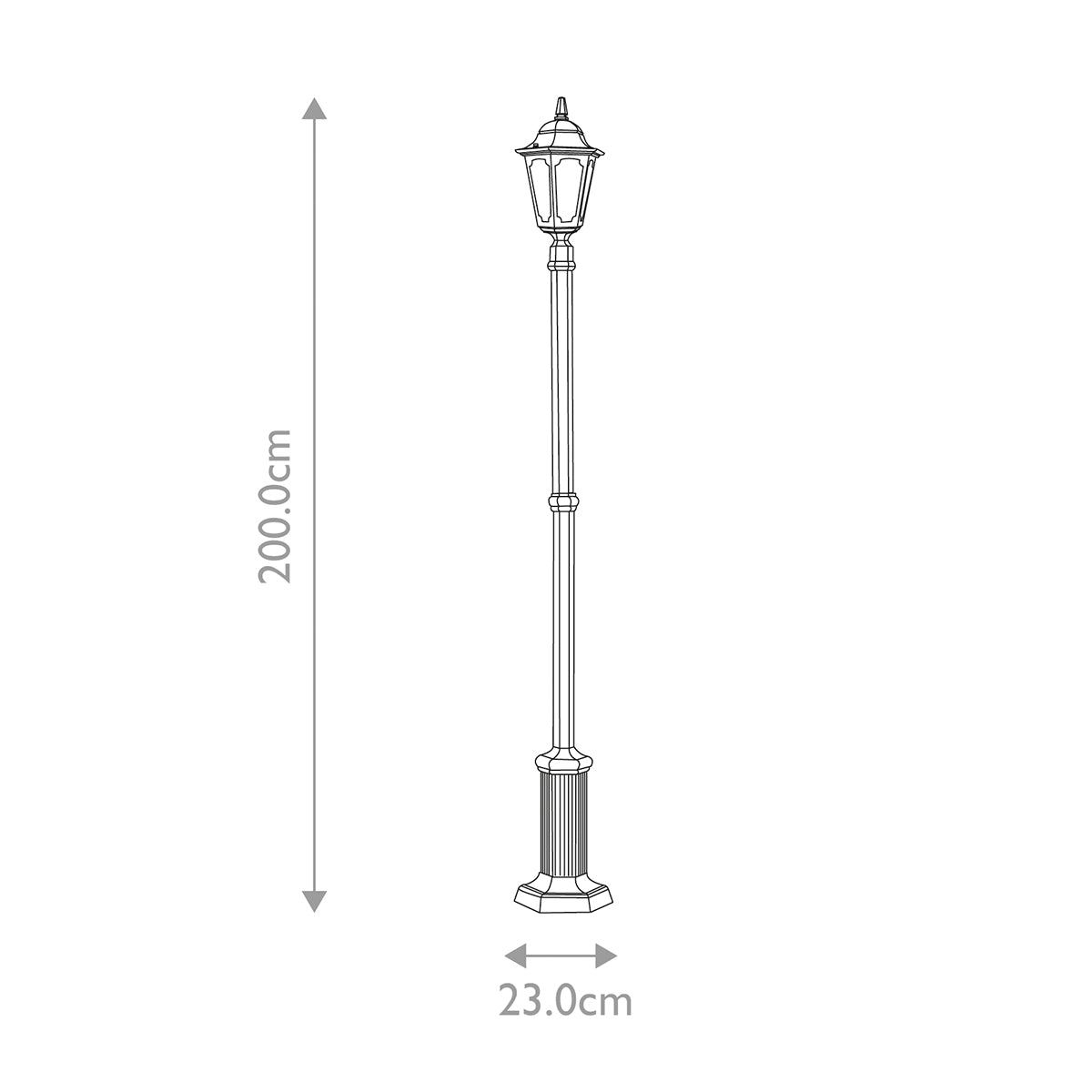 Elstead Parish 1 Light Lamp Post