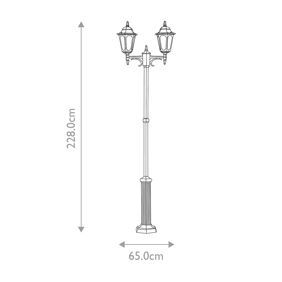 Elstead Parish 2 Light Twin Lamp Post