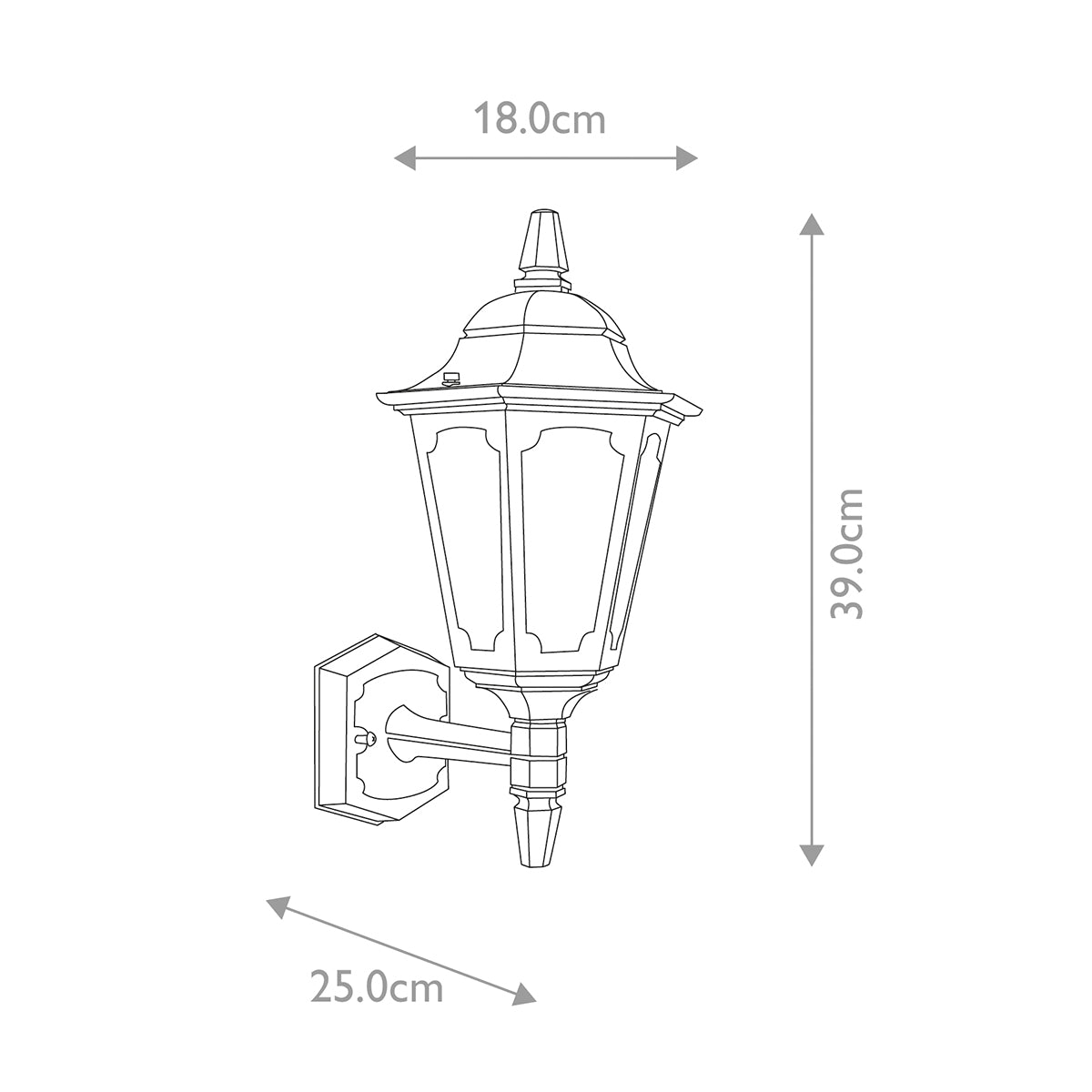 Elstead Parish Mini 1 Light Up Wall Lantern