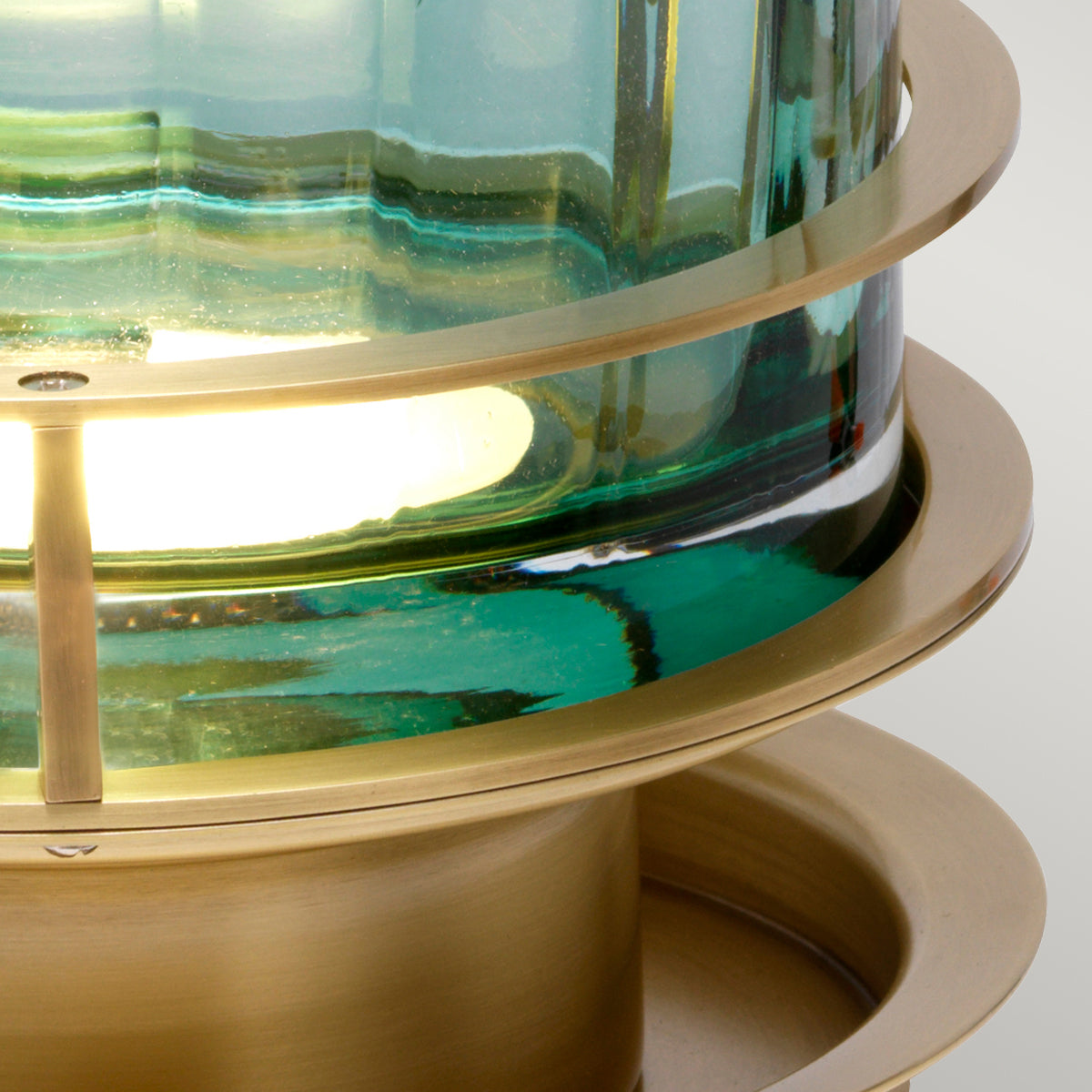 Quintiesse Arno Table Lamp Green & Aged Brass – from Amos Lighting + Home
