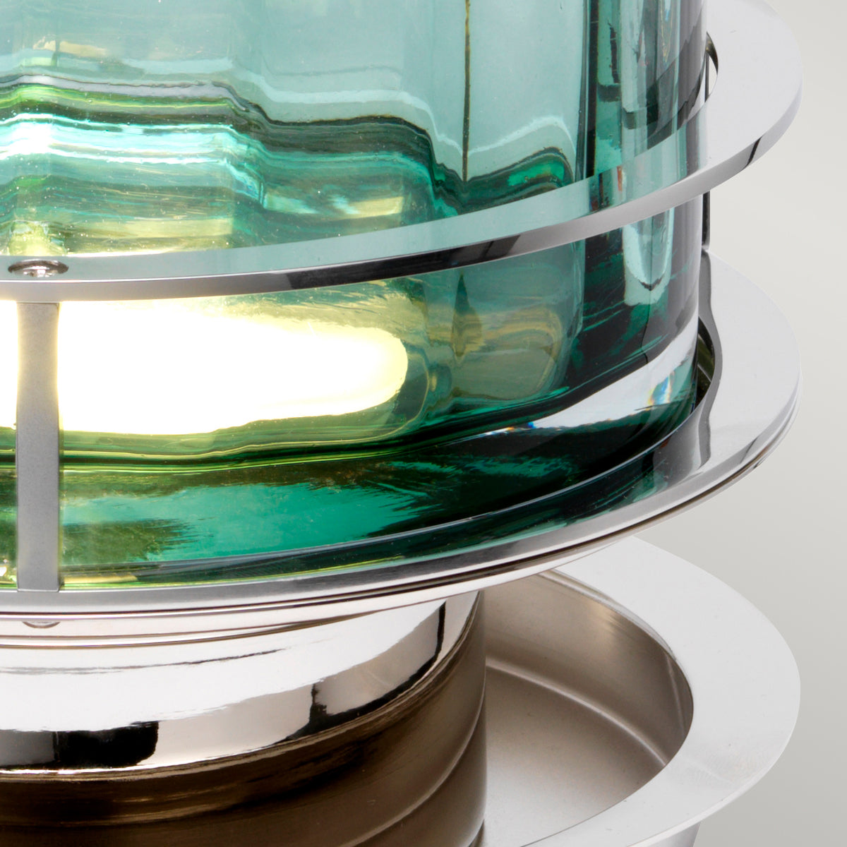 Quintiesse Arno Table Lamp Green & Polished Nickel – from Amos Lighting + Home