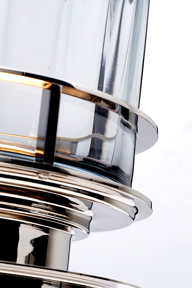 Quintiesse Arno Table Lamp Smoke & Polished Nickel – from Amos Lighting + Home