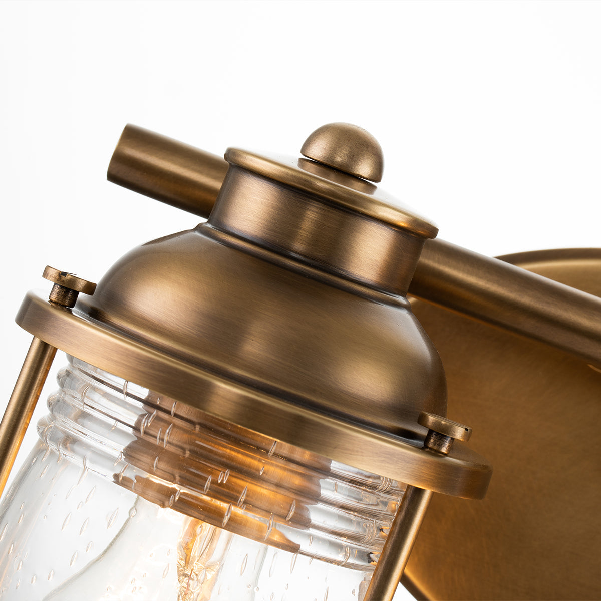 Quintiesse Ashlandbay Double Bathroom Wall Light Natural Brass IP44 – from Amos Lighting + Home