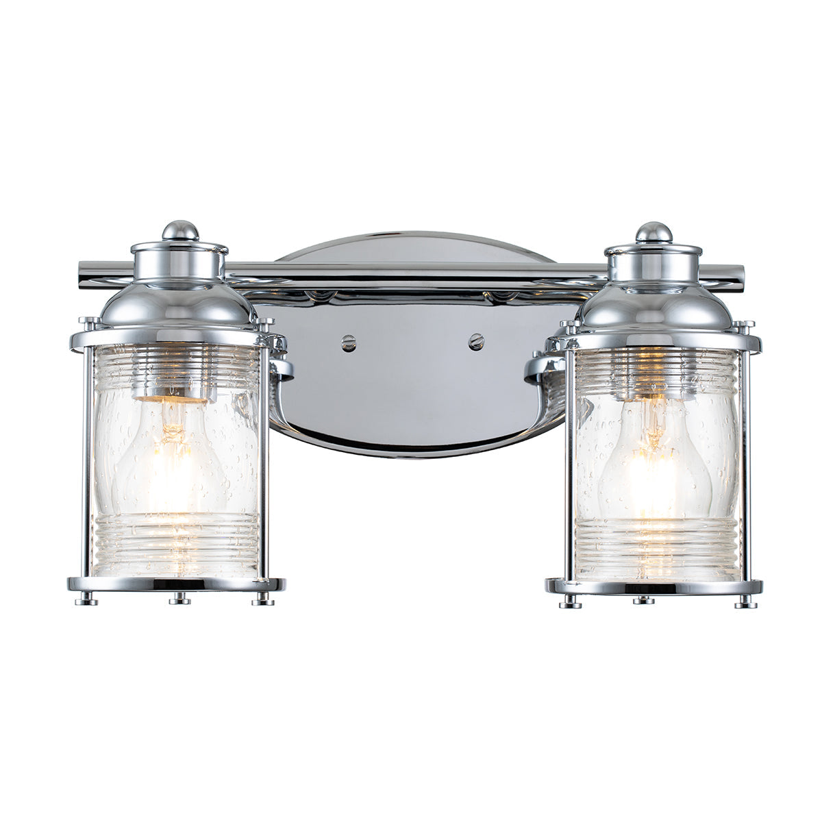 Quintiesse Ashlandbay Double Bathroom Wall Light Polished Chrome IP44 – from Amos Lighting + Home