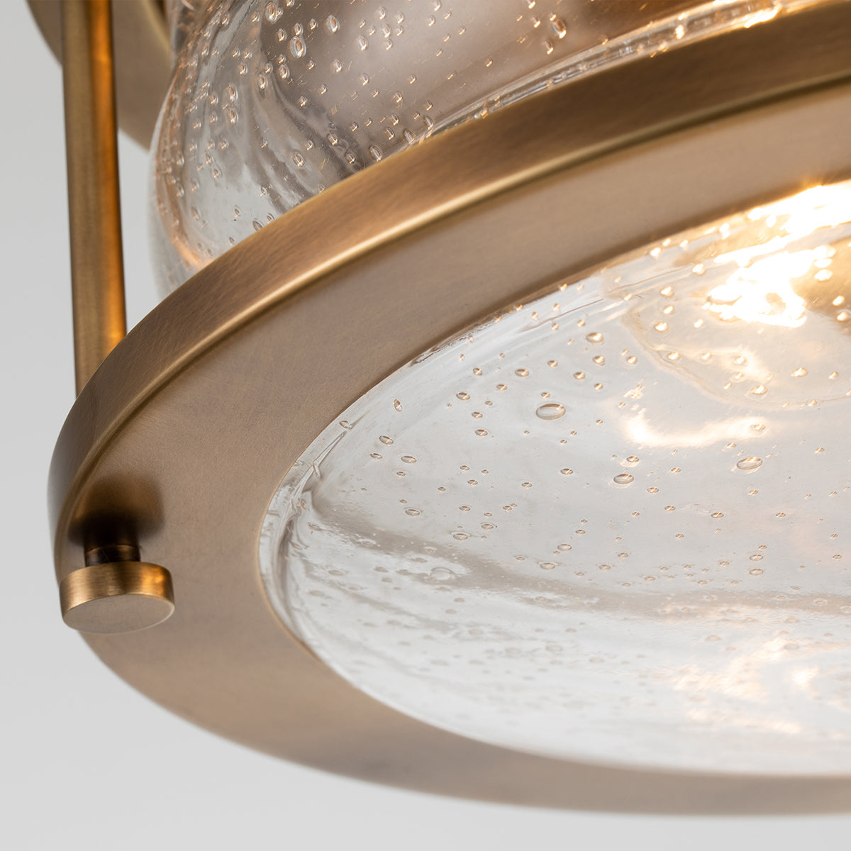 Quintiesse Ashlandbay Flush Mounted Bathroom Natural Brass IP44 – from Amos Lighting + Home