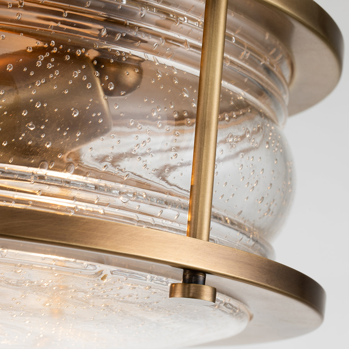 Quintiesse Ashlandbay Flush Mounted Bathroom Natural Brass IP44 – from Amos Lighting + Home