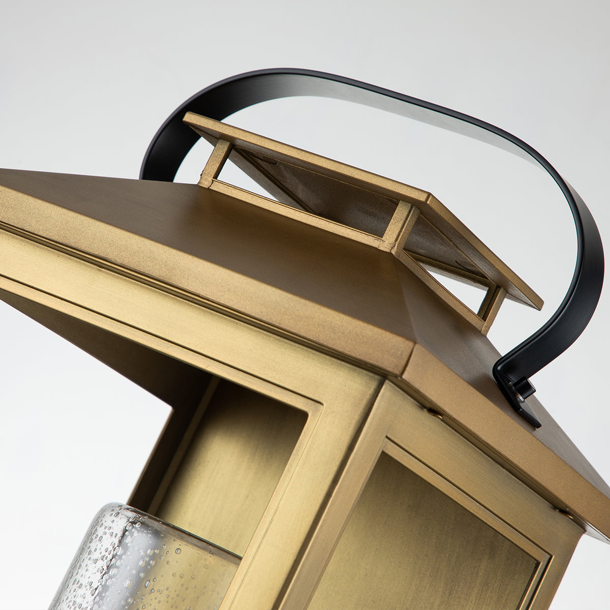 Quintiesse Atwater Large Wall Lantern, Painted Distressed Brass IP44 – from Amos Lighting + Home