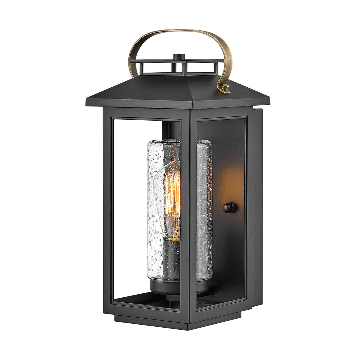 Quintiesse Atwater Small Wall Lantern, Black IP44 – from Amos Lighting + Home