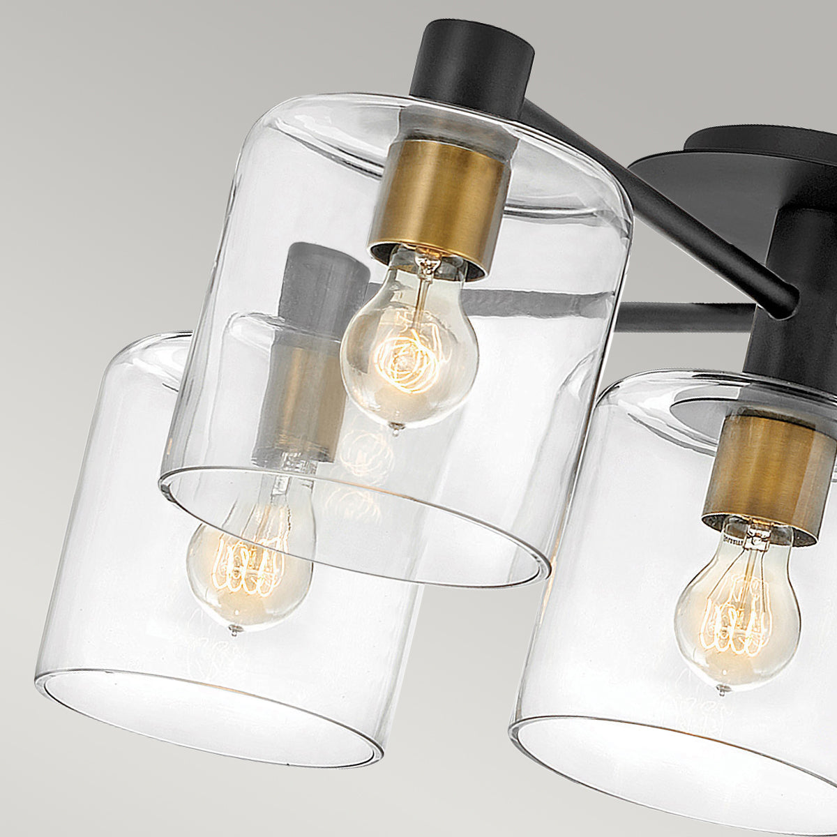 Quintiesse Axel 5 Light Semi-flush Mounted Ceiling Light Black – from Amos Lighting + Home