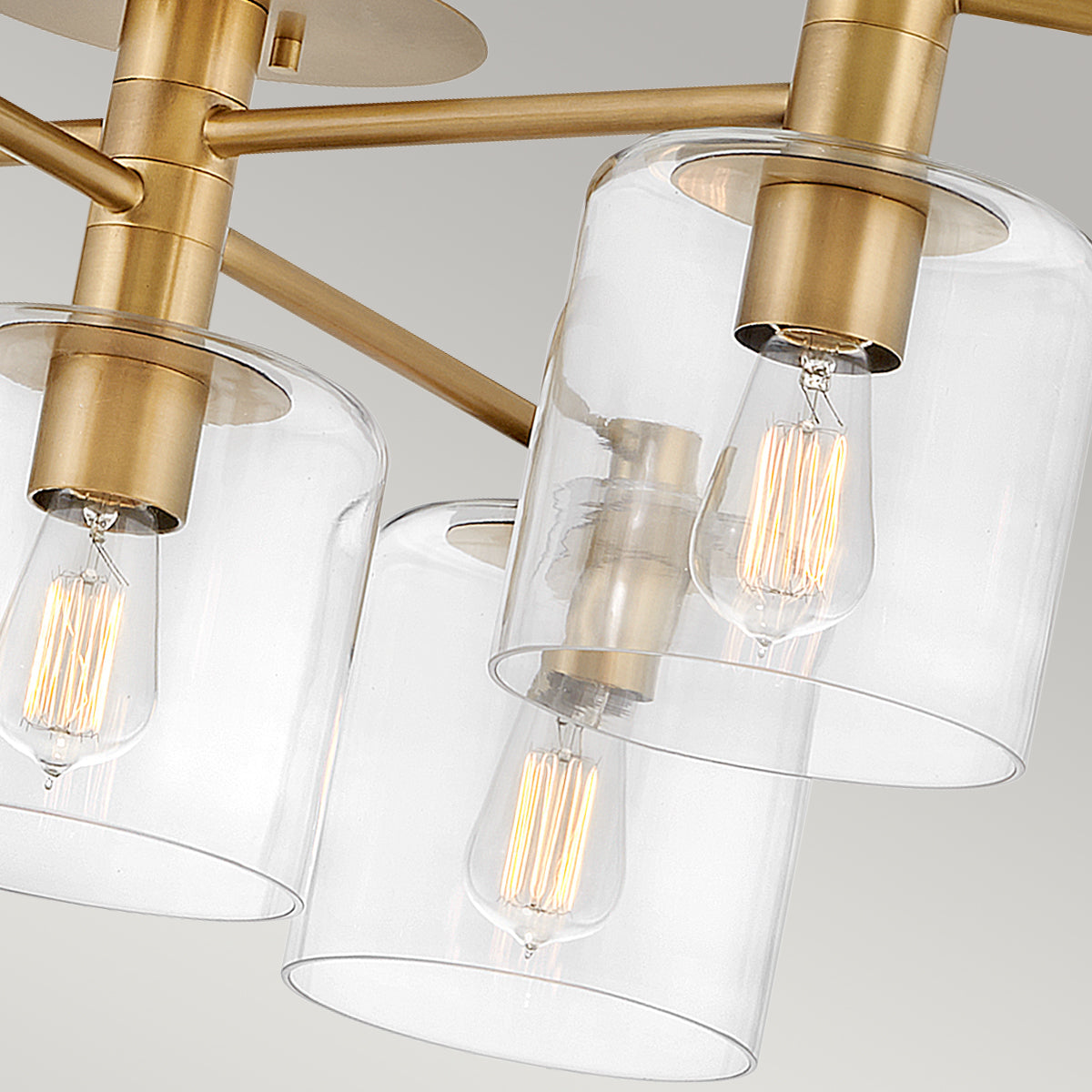 Quintiesse Axel 7 Light Semi-Flush Mounted Ceiling Heritage Brass – from Amos Lighting + Home