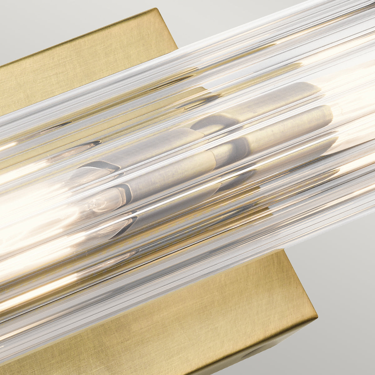 Quintiesse Azores 2 lt Bathroom Wall Light Natural Brass IP44 – from Amos Lighting + Home