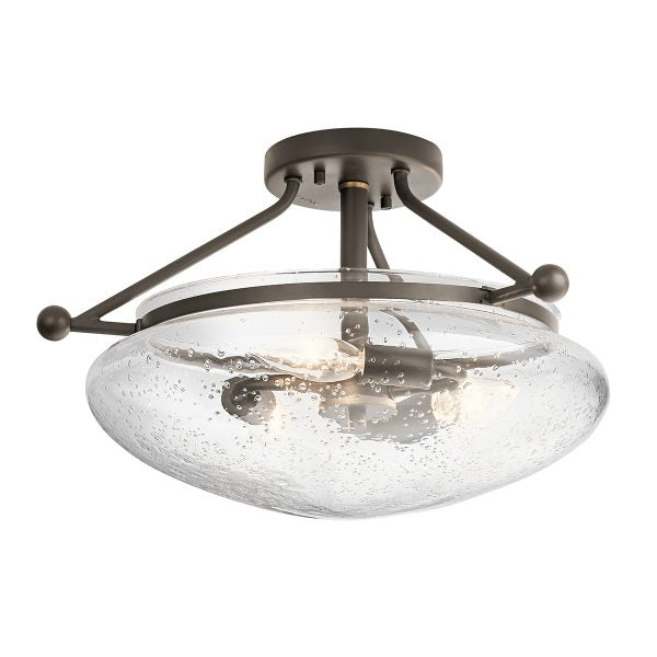 Quintiesse Belle 3 Light Semi-Flush Mount Olde Bronze – from Amos Lighting + Home