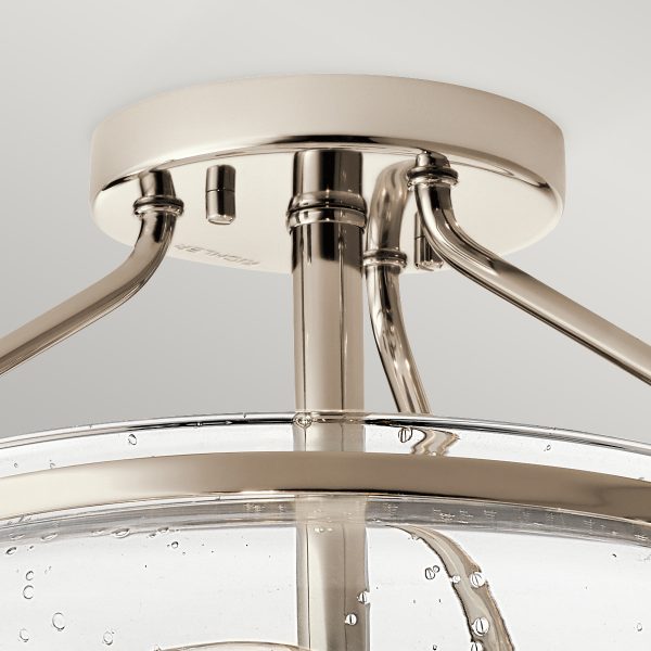 Quintiesse Belle 3 Light Semi-Flush Mount Polished Nickel – from Amos Lighting + Home