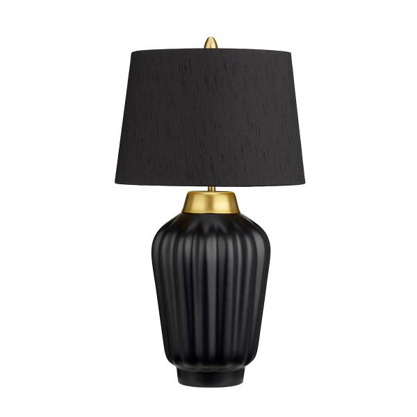 Quintiesse Bexley Table Lamp Black & Brushed Brass – from Amos Lighting + Home