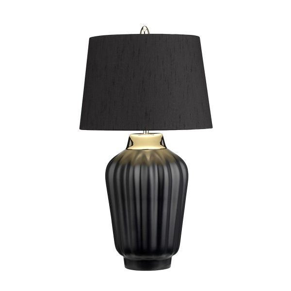 Quintiesse Bexley Table Lamp Black & Polished Nickel – from Amos Lighting + Home