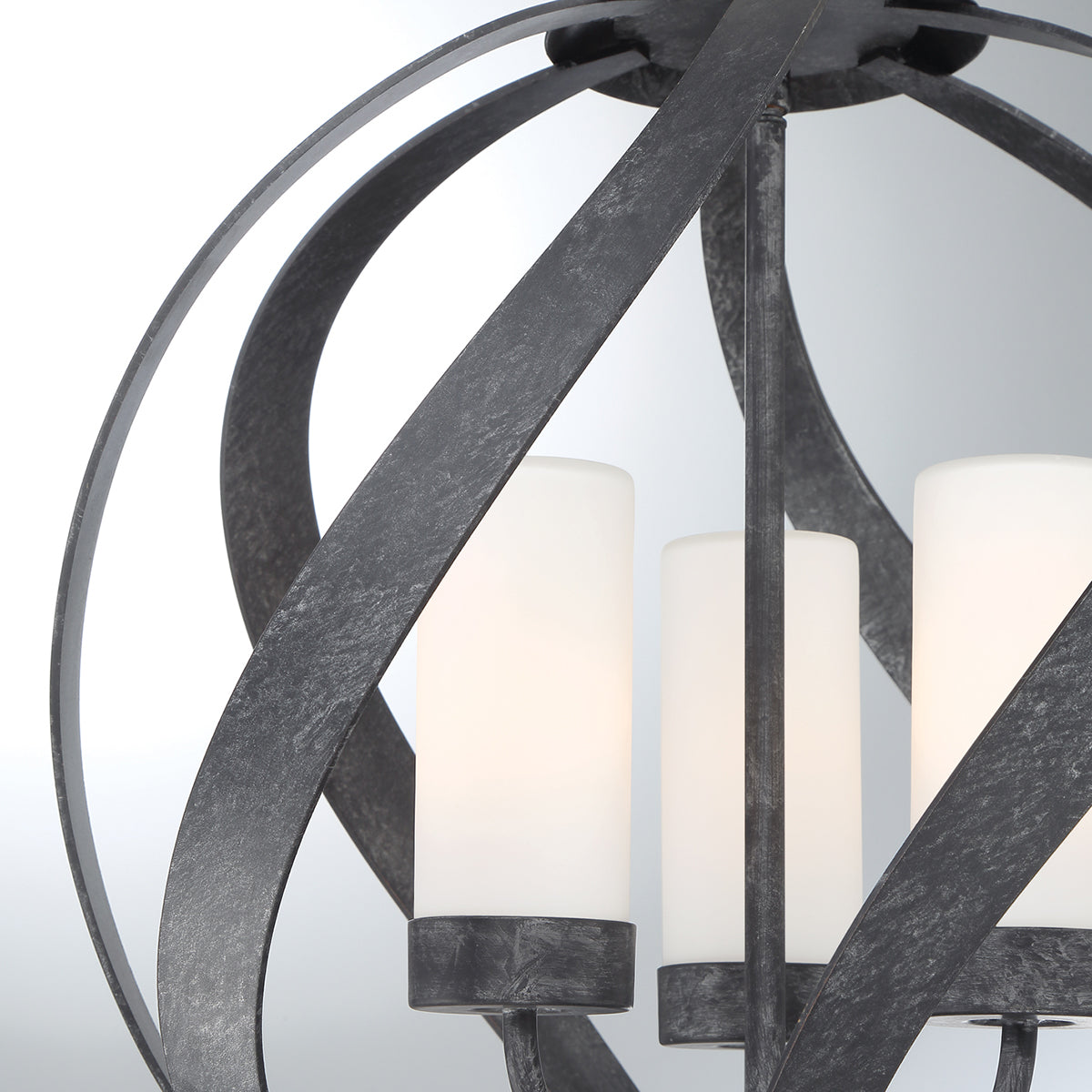 Quintiesse Blacksmith 3 lt Ironwork Indoor/Outdoor Chandelier IP44 – from Amos Lighting + Home