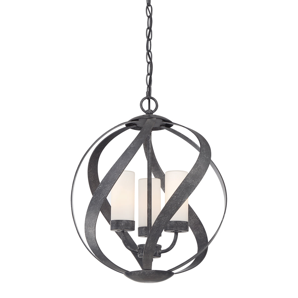 Quintiesse Blacksmith 3 lt Ironwork Indoor/Outdoor Chandelier IP44 – from Amos Lighting + Home