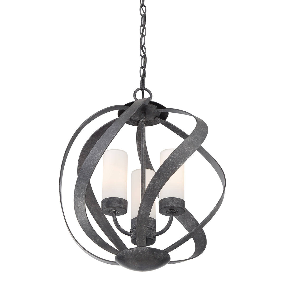 Quintiesse Blacksmith 3 lt Ironwork Indoor/Outdoor Chandelier IP44 – from Amos Lighting + Home