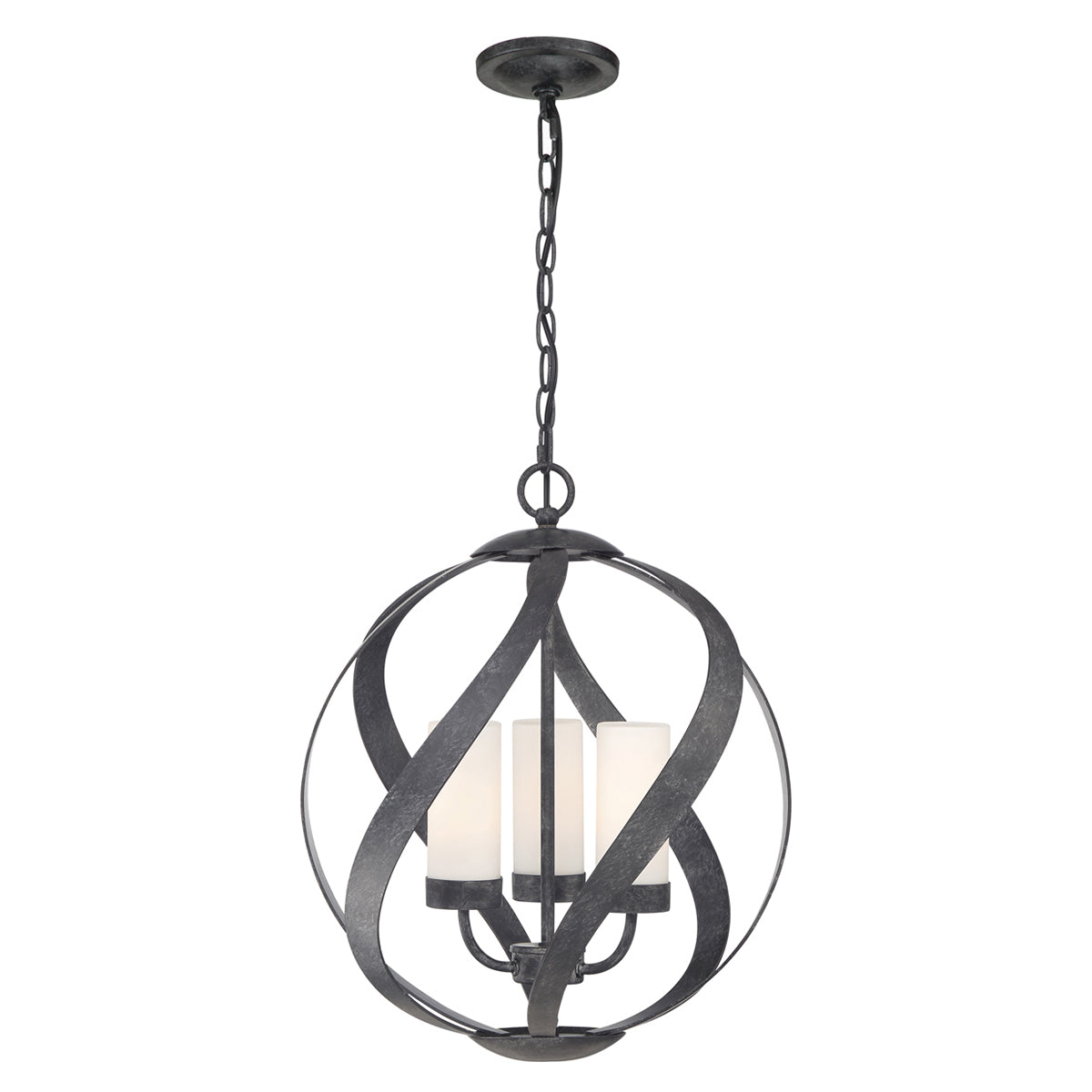 Quintiesse Blacksmith 3 lt Ironwork Indoor/Outdoor Chandelier IP44 – from Amos Lighting + Home