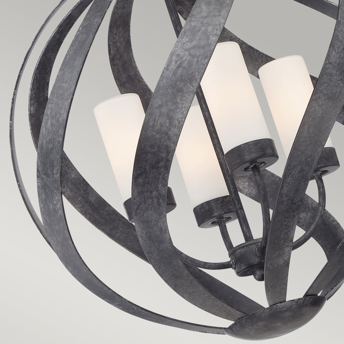 Quintiesse Blacksmith 4 lt Ironwork Indoor/Outdoor Chandelier IP44 – from Amos Lighting + Home